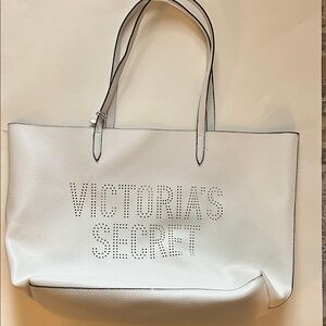 Victoria's Secret White Hole Punch Design Tote